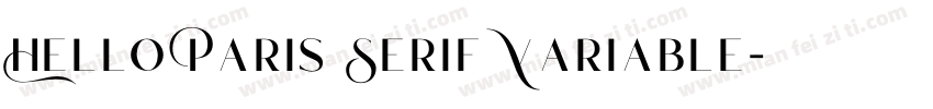 Hello Paris Serif Variable字体转换